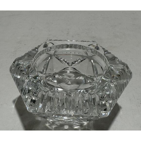 CRISTAL‎ D’ARQUES 24% LEAD CRYSTAL HEXAGONAL VOTIVE CANDLE HOLDER FRANCE - Picture 1 of 6